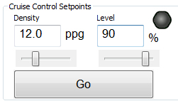 Figure 44: Automatic Mode – Density and Level Set points