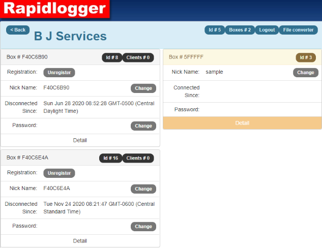 Rapidlogger Cloud Data Link MODBUS protocols