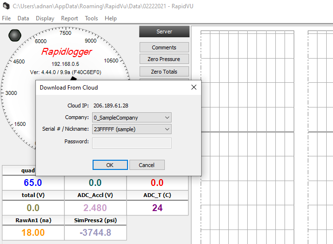 Cloud data is password protected