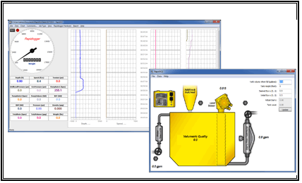 Figure 1 : Rapidlogger, Level Sensor, Slurry flow meter and water flowmeter