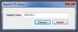 Figure 15: RapidVQI connect dialog box