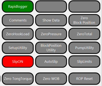The driller's button panel.  SlipON is red because the slips are set