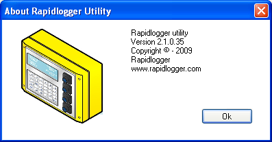 Figura 1: Versión del programa Rapidlogger Utility.