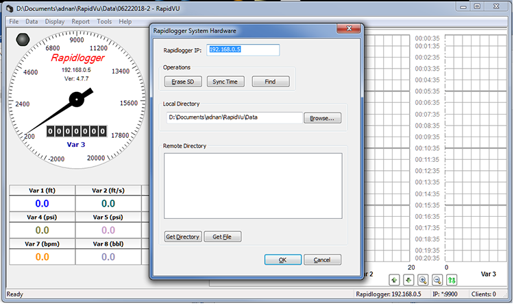 Figure 1: RapidVu Program Time Sync