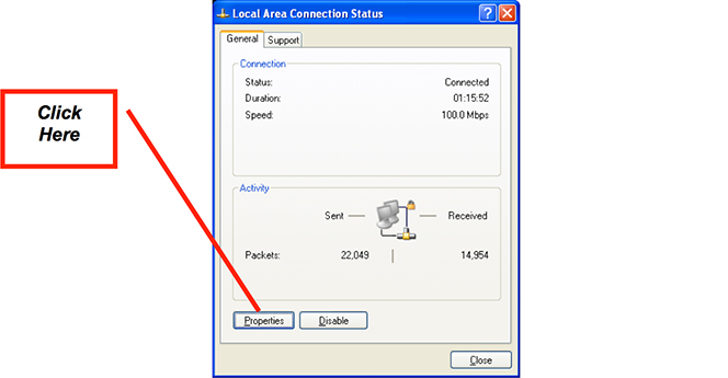 Figure 6: Local Area Connection Application