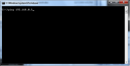 Figure 9: Windows Command Prompt. Ping Command.