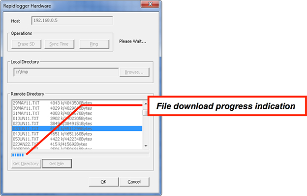 File download progres indication