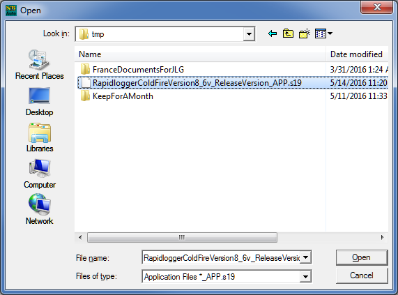 Figure 9 select firmware file