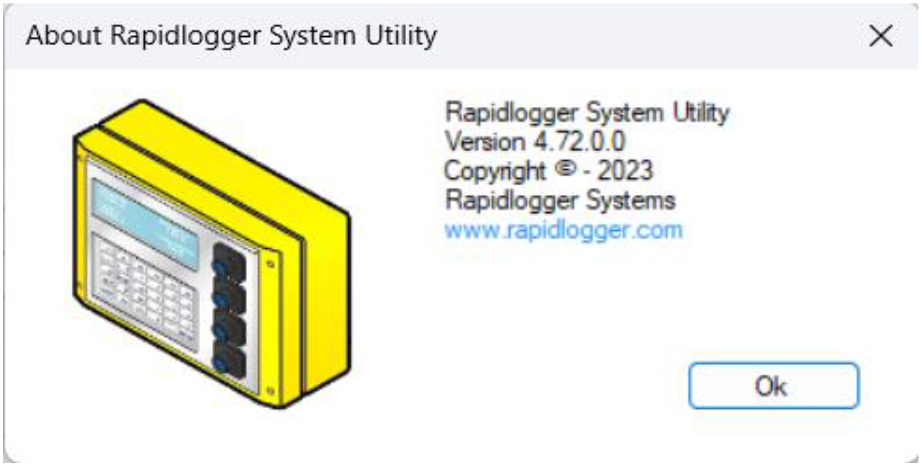 Figure 1: Rapidlogger-Utility program Version