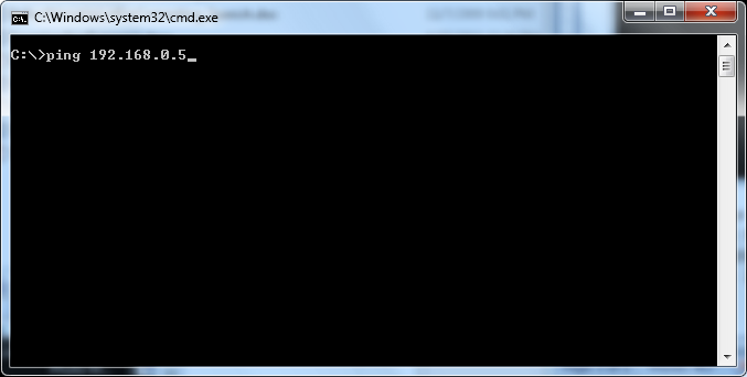 Figure 6: Windows Command Prompt. Ping Command.