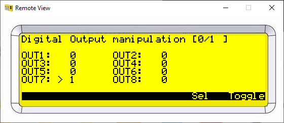 Rapidlogger diagnostic screen